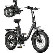 AKEZ Folding Electric Bike for Adults 1125W Peak, 52V 13Ah Single Battery Up to 68 Miles Long Range All Terrain Ebike with 20" Fat Tire Ebike, 7 Speed Gear, Full Suspensions