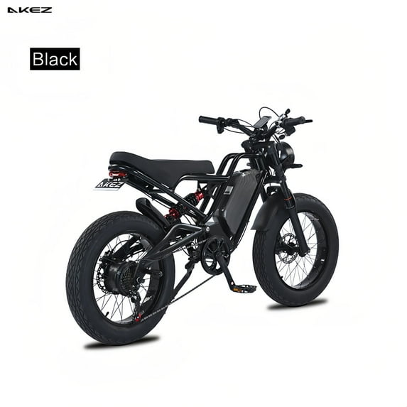 AKEZ Jaguar 1500W Adult Electric Bicycle,48V 18Ah Removable Battery,35MPH,20" Fat Tires,7-Speed Shimano,Hydraulic Brakes & Suspension Fork