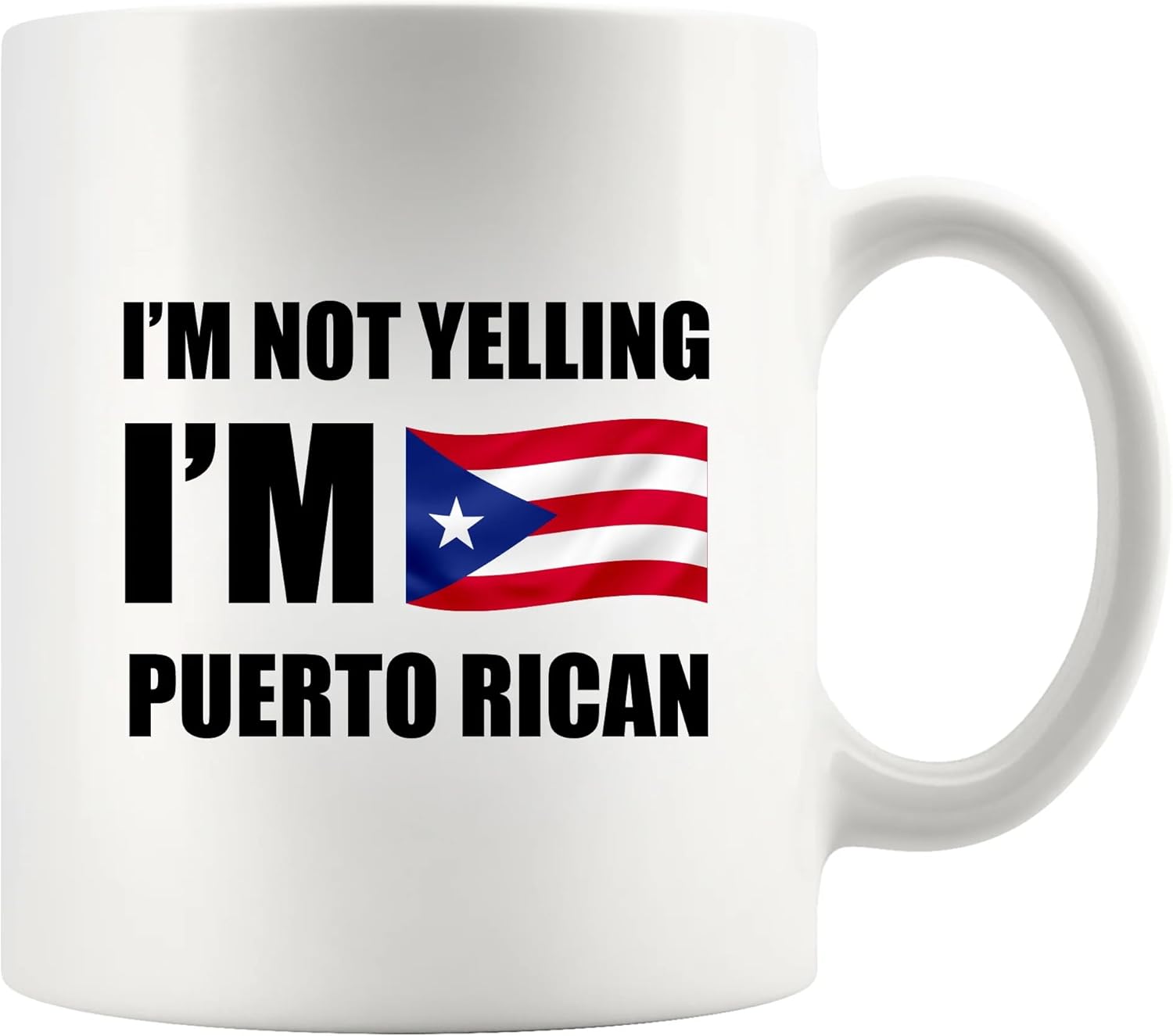 Guayama Puerto Rico Flag Coffee Mug - 11 Oz Ceramic Mug, Microwave & Dishwasher Safe