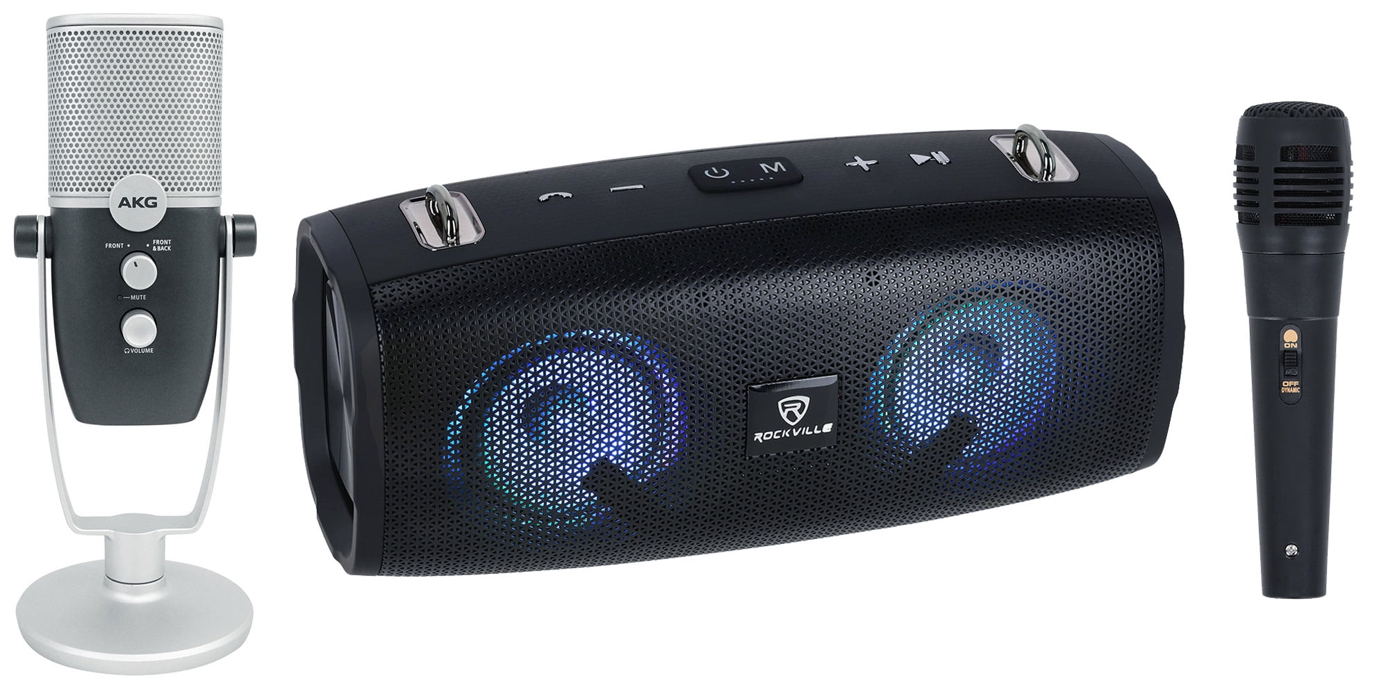 AKG ARA C22-USB Condenser Microphone 4 Recording/Podcast/Gamer+Bluetooth Speaker