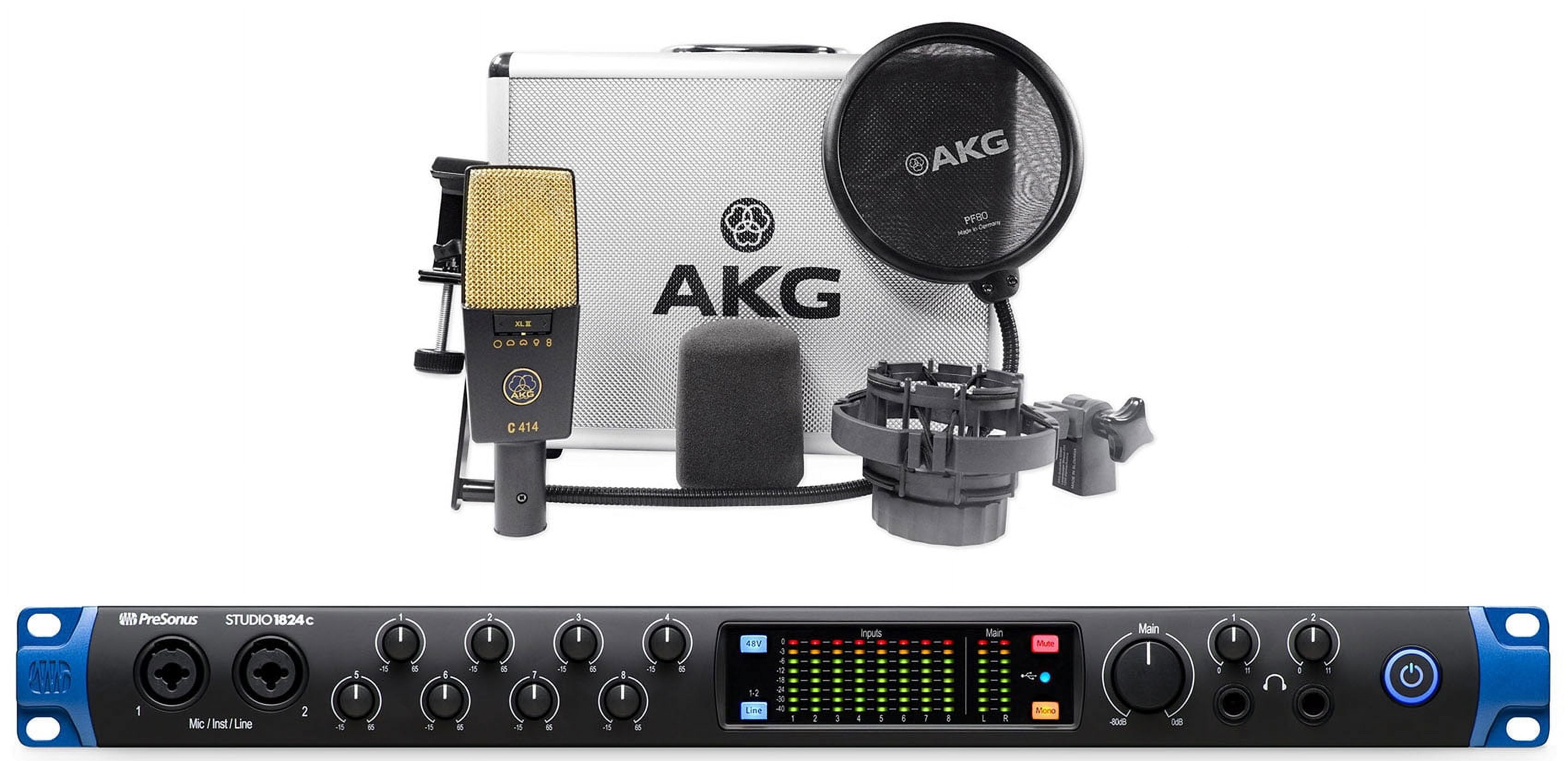 AKG C414 XLII MultiPattern Studio Condenser Microphone Recording Mic