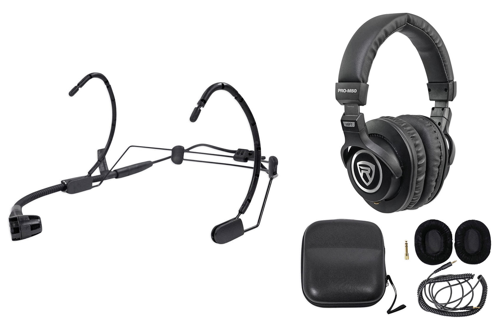 AKG C520 L Headset Microphone Vocal Condenser Mic For Presentations + Headphones