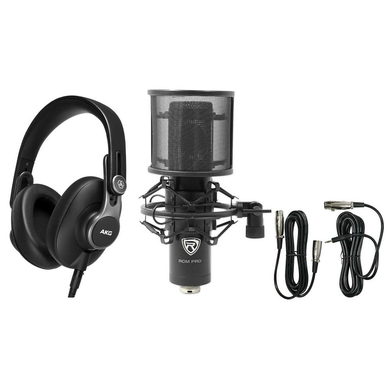 AKG K371 Over-Ear Oval Closed-Back Studio Headphones+Condenser