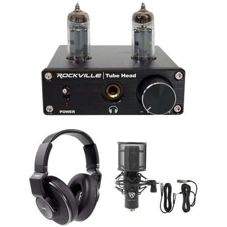 AKG K553 MK2 MKII Closed Back Studio Headphones+Tube Headphone Amp+Microphone