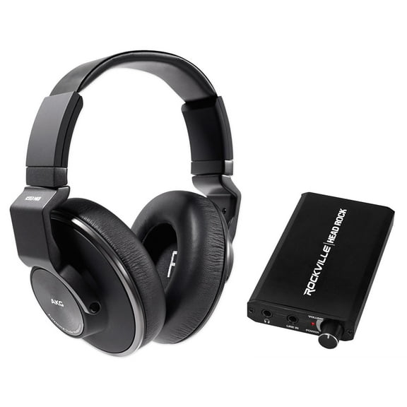 AKG K553 MK2 MKII Studio Monitoring Headphones+Rechargeable Headphone Amplifier