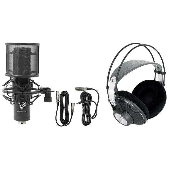 AKG K612 PRO Reference Studio Headphones+Condenser Recording Microphone K612PRO