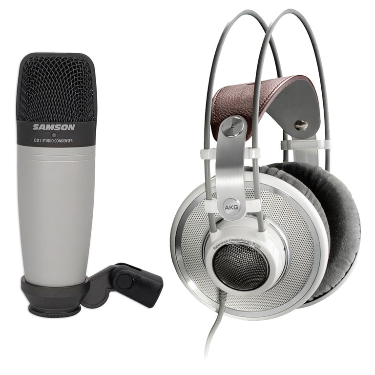 AKG K701 Open-Back Studio Reference Monitor Headphones+Samson