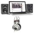 thumbnail image 1 of AKG K701 Premium Open-Back Studio Reference Headphones+Samson Monitor Speakers, 1 of 12