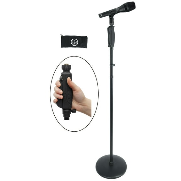 AKG P5I Handheld Dynamic Vocal Microphone+Mic Stand w/ Quick Release Hand Clutch