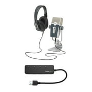 AKG Podcaster Essentials with AKG Lyra USB Microphone and AKG K371 Headphones with 4 Port USB Hub