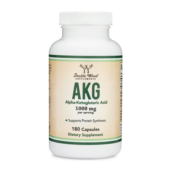 AKG Supplement (Alpha Ketoglutaric Acid) 1,000mg Per Serving (180 Capsules)