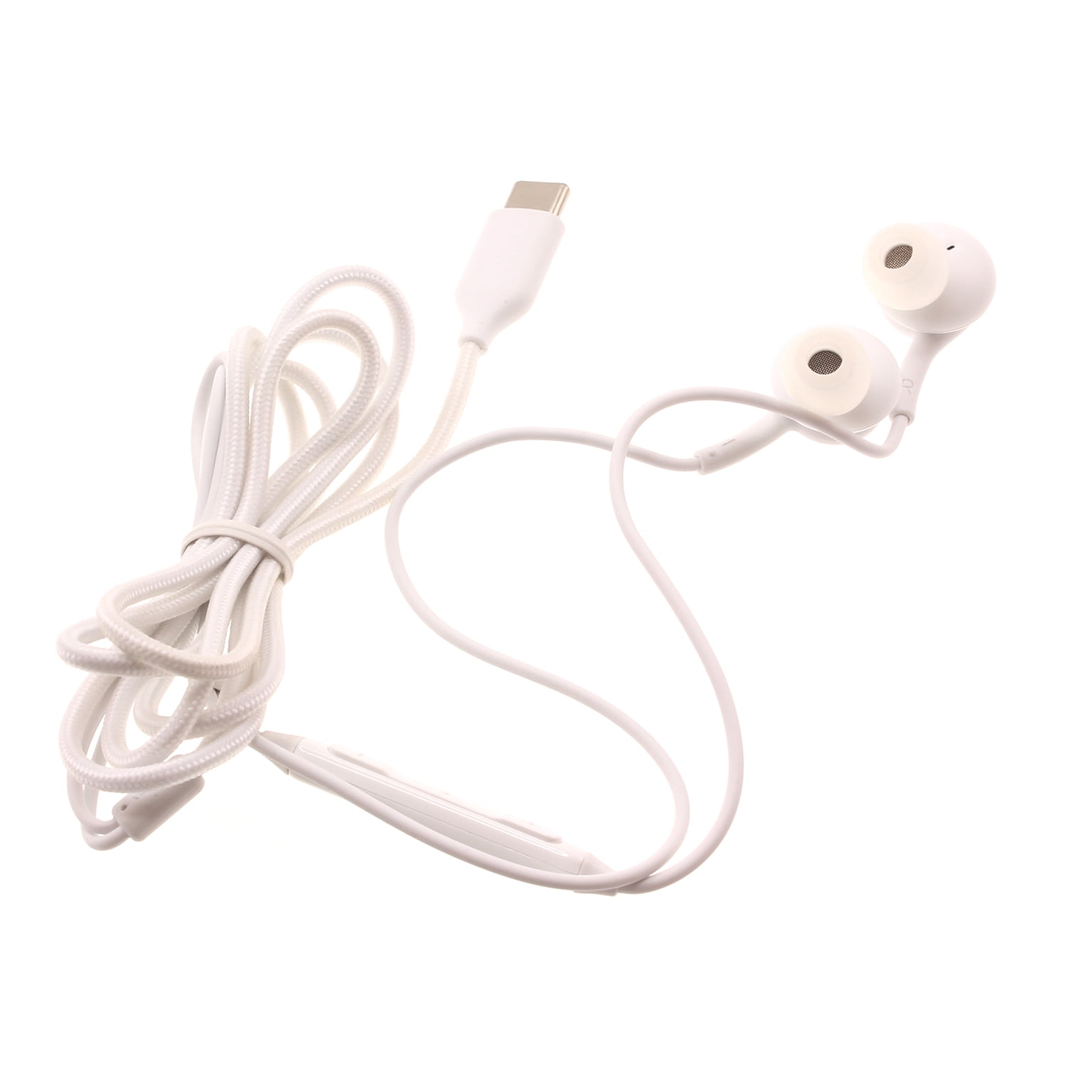 AKG TYPE-C Earphones OEM for Samsung Galaxy S23/FE/Plus/Ultra/S24/FE/Plus/Ultra - Headphones USB-C Earbuds w Mic Headset White Handsfree