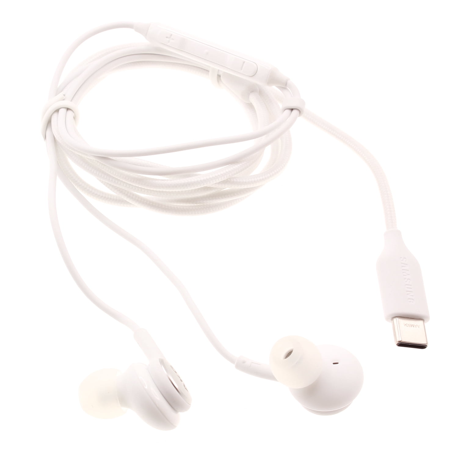 AKG TYPE-C Earphones Original for Samsung Galaxy S20/FE/FE/Plus/Ultra/S21/FE/FE/Plus/Ultra/S22/Plus/Ultra - Headphones USB-C Earbuds w Mic Headset White Handsfree