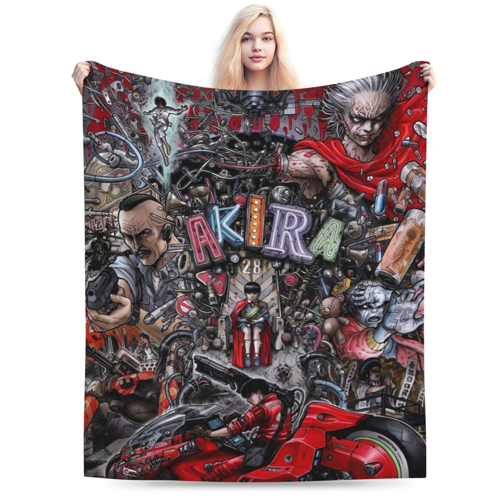AKIRA 80"x60" Throw Blanket Flannel Warm Sofa Bed Adults Children Soft