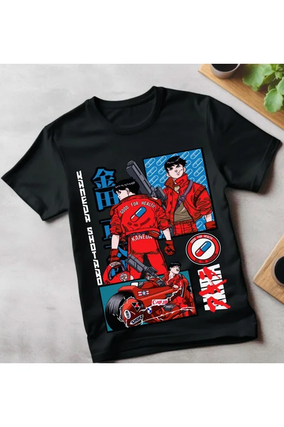 AKIRA T-Shirt Manga Anime Kaneda Tetsuo Katsuhiro Otomo Neo Tokyo Tee All Size