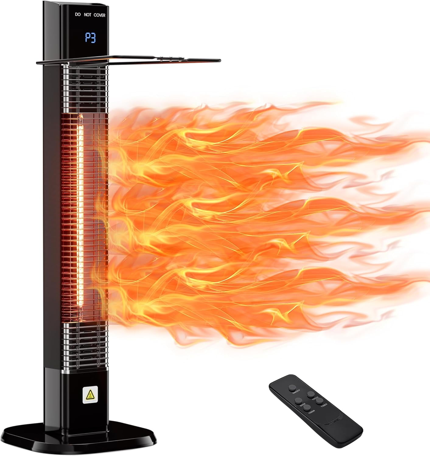 Portable Electric Heaters For Large Rooms AKIRES Space Heater for Large Room,34IN Portable Electric Tower Heater