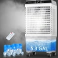 AKIRES Swamp Cooler,Portable Evaporative Air Cooler with 5.3Gal Large