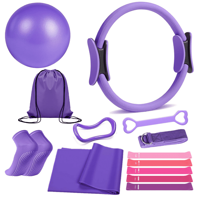 Kit Pilates Maison - Anneau De 38cm + Bandes éLastiques
