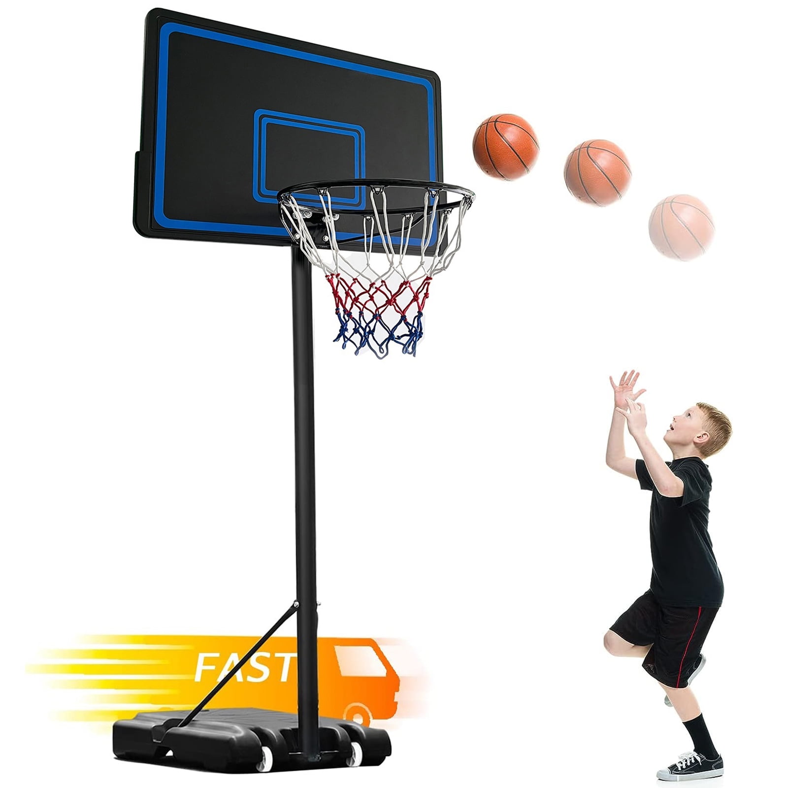 AKIUDEX 44 inch Adjustable Portable Basketball Hoop - Walmart.com