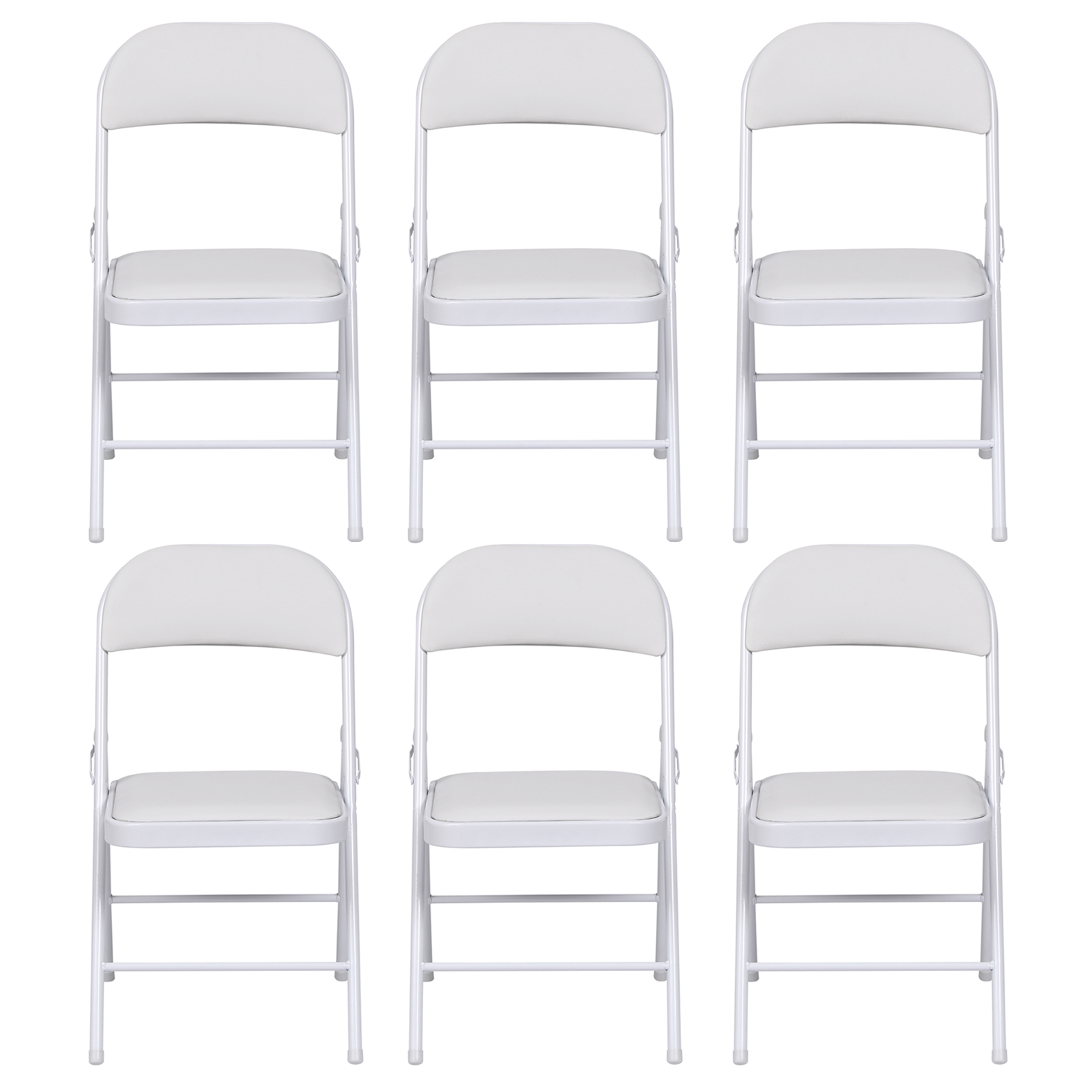 Mainstays Resin Folding Chair with Open Handle, White, 2Pack