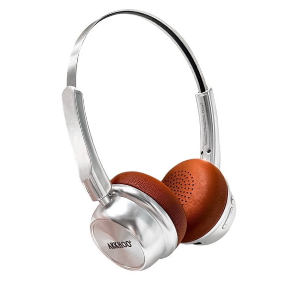 AKKHOO Wireless Retro On-Ear Headphones, Bluetooth 5.4 with ENC Noise Cancelling Mic, 10H Playtime, Lightweight Comfortable Portable Headset for Travel, Work, Commute, Office, Daily Use, Gift