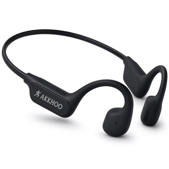 AKKHOO Bone Conduction Headphones,Bluetooth 5.4 Open Ear Design,12H Playtime,Secure & Comfort Fit,IPX6 Waterproof Sports Headphones for Running, Cycling, Walking