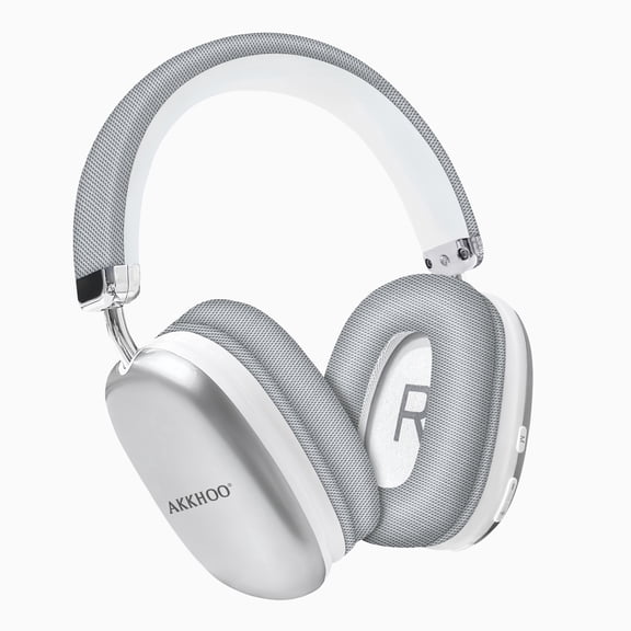 Bluetooth Headphones Over Ear, AKKHOO Active Noise Cancelling Wireless Headphones with 35Hrs Playtime, Deep Bass, 4 Noise Cancelling Mics, Low Latency for Travel Work Study Gaming