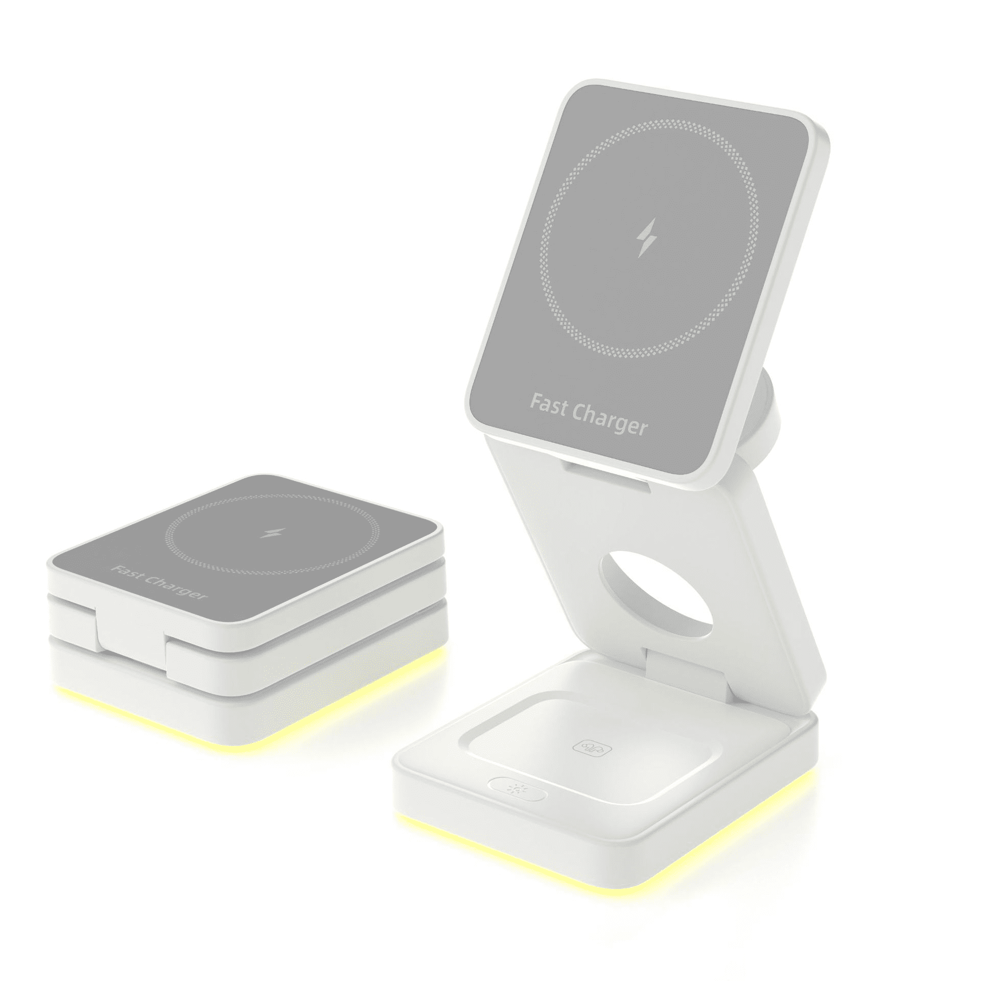 AKKHOO 3-in-1 15W Magnetic Portable Wireless Charger Power Bank for iPhone, Apple Watch and AirPods – Fast Charging On the Go
