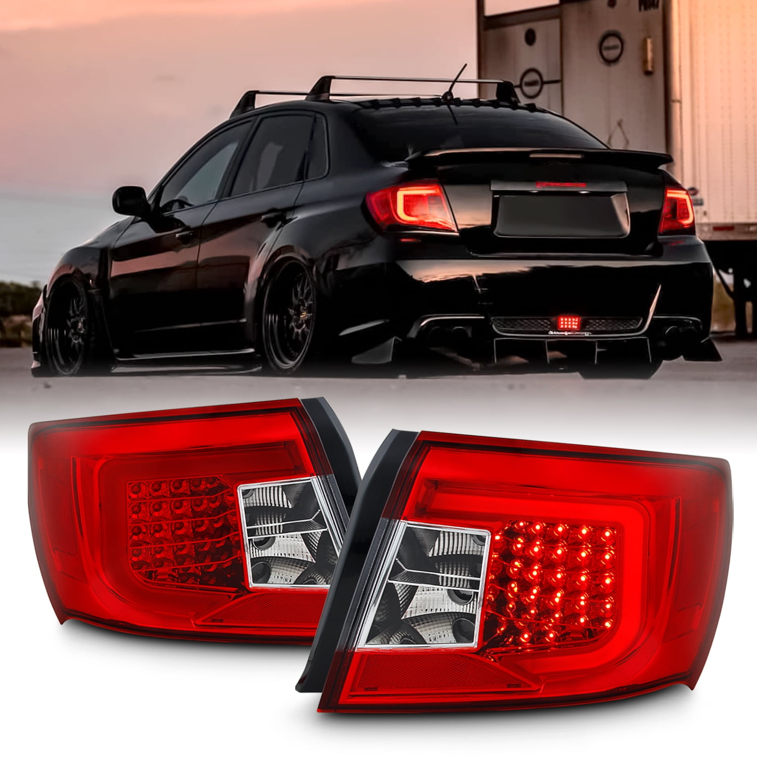 AKKON - [2019 Upgrade LED]For 08-11 Subaru Impreza/WRX Taillights With ...