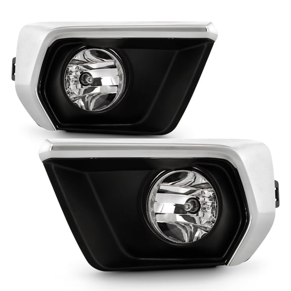 AKKON - For 2021 2022 Chevy Colorado Halogen Type Fog Lights Front Bumper Lamp Kit Assembly w/Switch Wire Chrome Bezel Clear