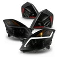thumbnail image 1 of AKKON - [Black Housing] Fits 2007-2009 Nissan Altima Sedan LED Light Bar DRL Projector Headlights & Smoke Tail Lights, 1 of 7
