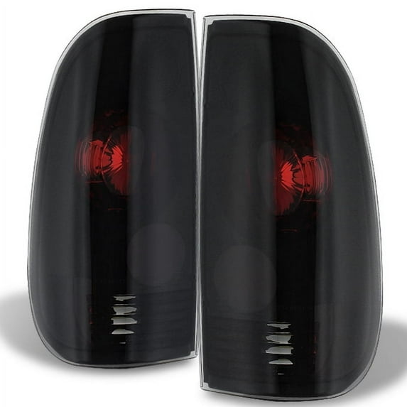 AKKON - Black Smoked For 1997-2003 F150 99-07 F250 F350 F450 F550 Superduty Styleside Model Pickup Tail Lights Brake Lamps