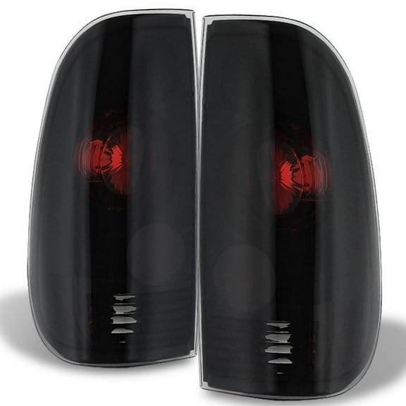 AKKON - Black Smoked For 1997-2003 F150 99-07 F250 F350 F450 F550 Superduty Styleside Model Pickup Tail Lights Brake Lamps