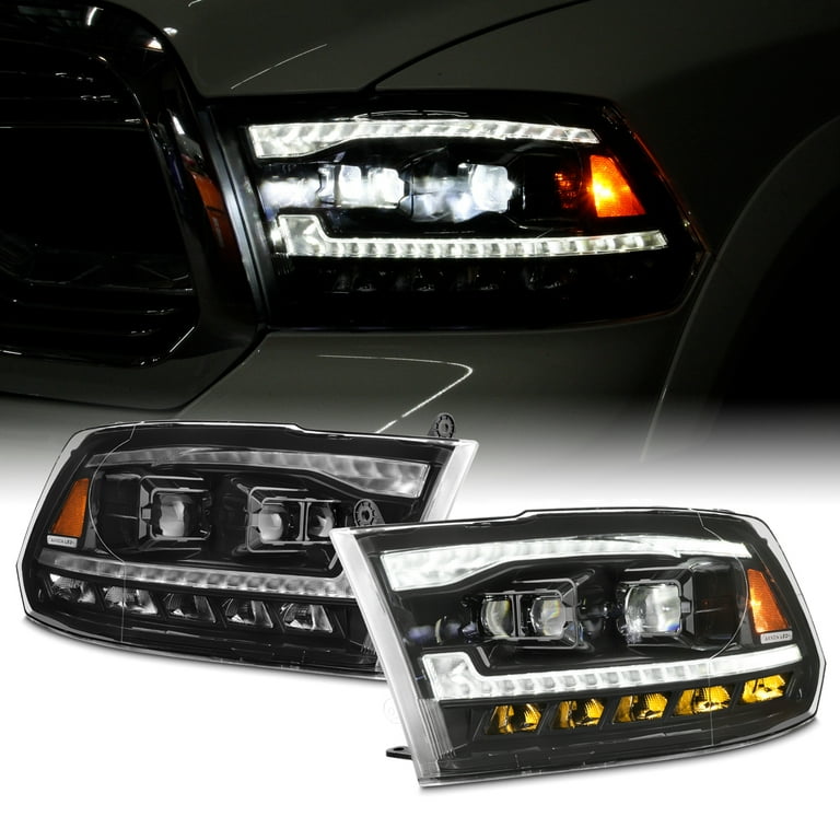 Led Headlights Ram 1500 Black LED Tube Projector Headlights For 2009-2018 Dodge Ram 1500 - Pair With Turn Signal DTMOTO Ram Headlight Pair - Foto 13