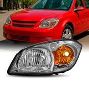 AKKON - Fit 05-10 Chevy Cobalt | Pontiac 05-06 Pursuit | 07-10 G5 Sedan Coupe Chrome Headlights Headlamp Driver Left [OE Style]