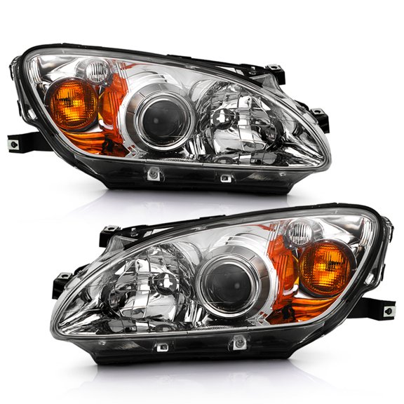 AKKON - Fit 2004 2005 2006 2007 2008 2009 Honda S2000 04-09 HID Projector Headlight OE Style Amber Headlamp Chrome Replacement