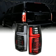 AKKON - Fit 2007-2014 Chevy Tahoe Suburban GMC Yukon 07-14 [Full LED] Tail Lights Rear Lamp Assembly Black Housing