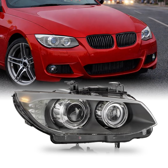 AKKON - Fit 2011 2012 2013 BMW 3-Series 328i|335i E92 E93 2-Door HID w/AFS Silver Projector Headlight Headlamp OE Style Passenger Right Side
