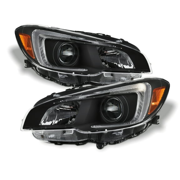 AKKON - Fit 2015-2021 Subaru WRX / STI OE Factory Style Projector Headlights Black Housing Assemblies with Amber Reflector