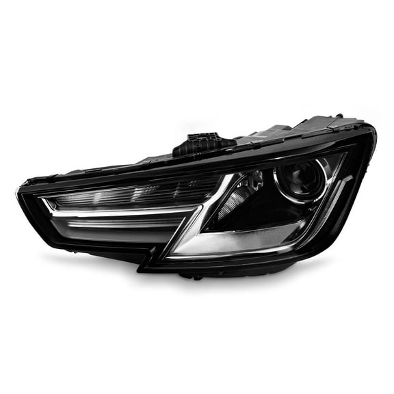 AKKON - Fit 2017 2018 2019 Audi A4 S4 HID/Xenon LED DRL [w/o AFS] OE Headlight Models Black Housing Driver Side