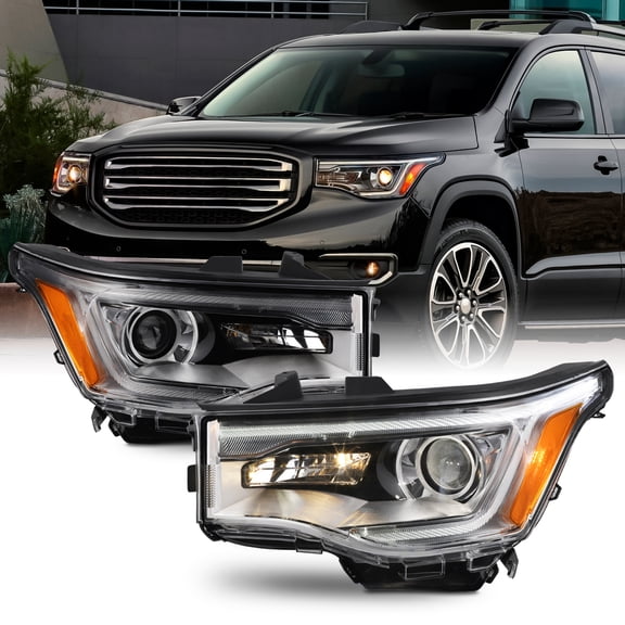 AKKON - Fit 2017 2018 2019 GMC Acadia 17-19 HID w/LED DRL Projector Headlight OE Style Replacement Driver + Passenger