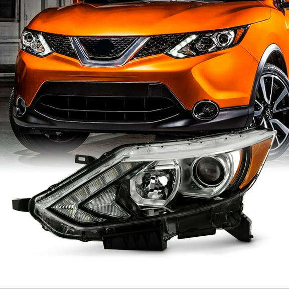 AKKON - Fit 2017 2018 2019 Rogue Sport [Halogen Type] LED DRL Running Projector Chrome Headlight Driver Left Replacement