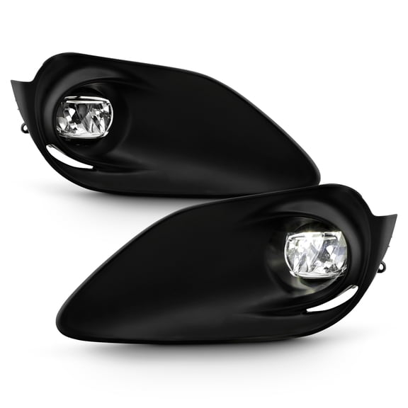 AKKON - Fit 2017 Toyota Prius C Model OE Style LED Fog Lights w/ Switch Wiring Harness Clear Lamp Assembly Pair/Set