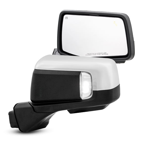 AKKON - Fit 2019-2024 Chevy Silverado 1500 Pickup Truck Tow Mirror Power Heated Turn Signal Blind Spot Light Temp Sensor Chrome