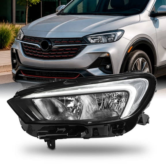 AKKON - Fit 2020 2021 2022 2023 Buick Encore GX Assembly Headlamp 20-23 Halogen Type w/LED DRL Signal Headlight Driver Side