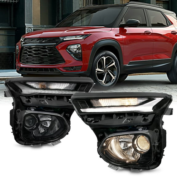 AKKON - Fit 2021 2022 2023 Chevy Traiblazer 21-23 Halogen Type Headlight w/LED DRL Headlamp OE Style Assembly Pair/Set