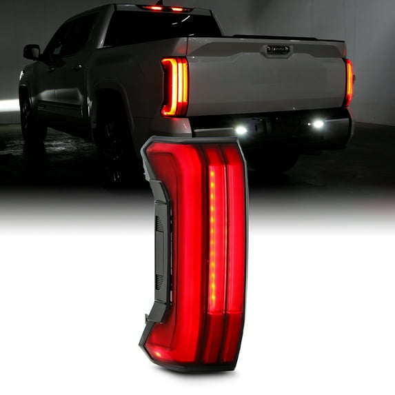 AKKON - Fit 2022 2023 2024 Toyota Tundra SR/ SR5 LED Tail Light Rear Brake Lamp Driver Left Side w/o Sequential Light Assembly