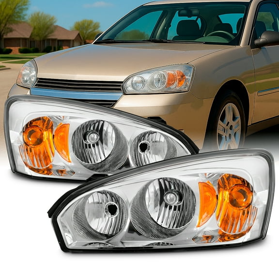 AKKON - Fits 2004-2007 Chevy Malibu 2008 Malibu Classic Model [OE Style] Headlight Driver+Passenger Pair Headlamp