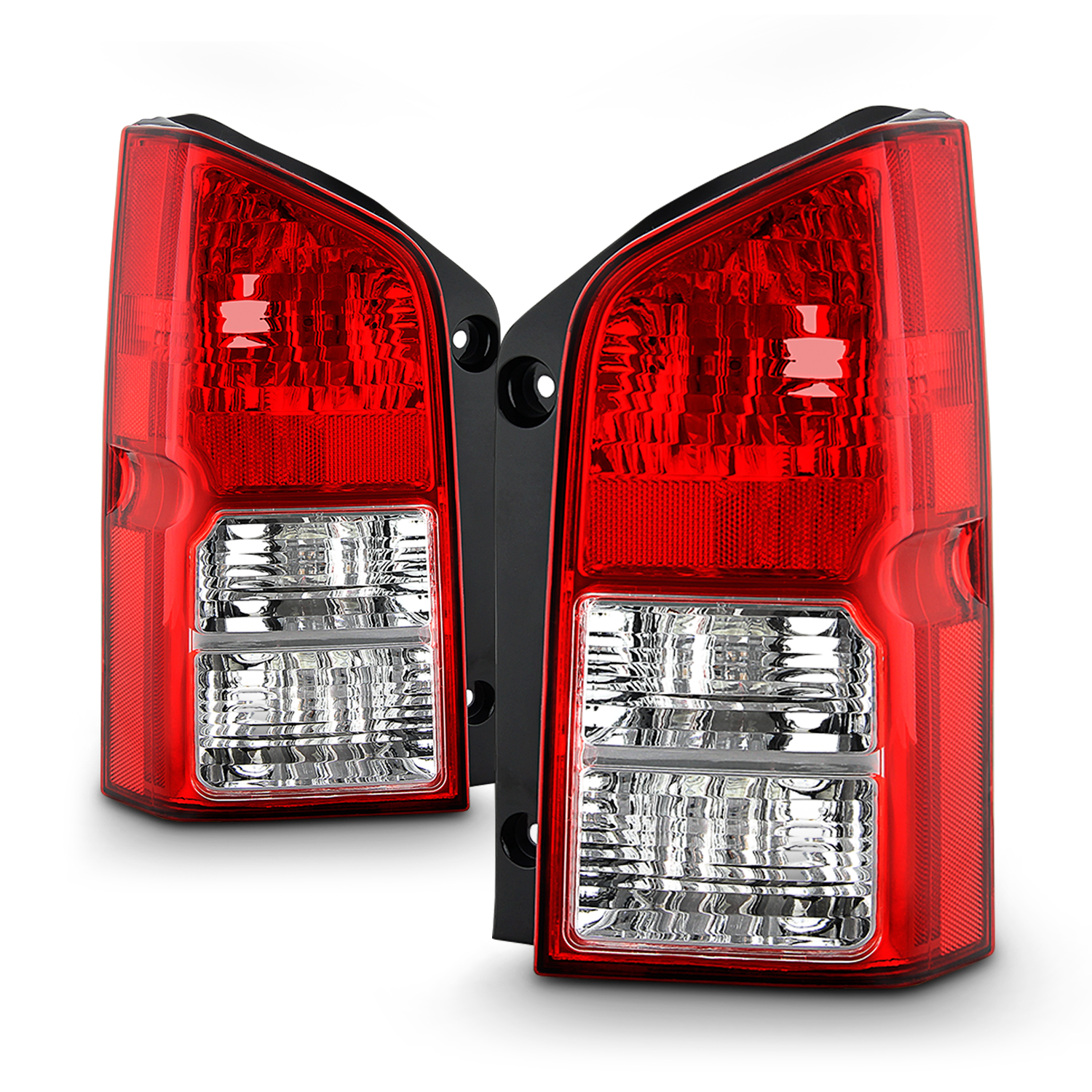 Pair Tail Light Assembly For Nissan Datsun 720 Pickup 4WD 1982-1984 - Chrome Housing
