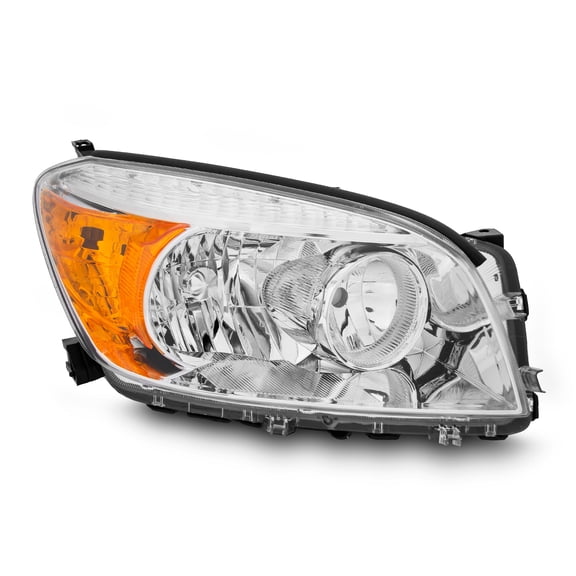 AKKON - Fits 2006 2007 2008 Toyota Rav4 Chrome Headlight w/ Amber Signal Passenger Right Side Replacement